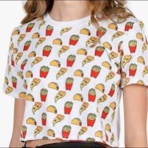 A pizza French fries taco crop top brand new